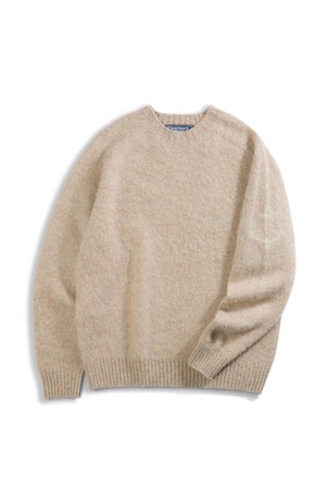 셔틀랜드울 쉐기독 홀가먼트 스웨터 - 살몬 오렌지