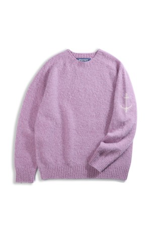 셔틀랜드울 쉐기독 홀가먼트 스웨터 - 그레이프주스