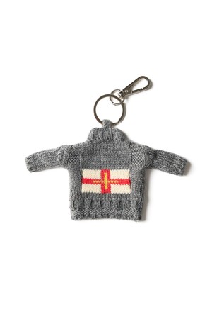건지 더블크로스 스웨터 키링 - 그레이