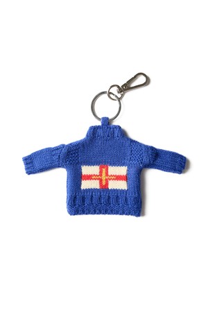 건지 더블크로스 스웨터 키링 - 블루