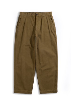 코튼 와이드 치노 팬츠 - 올리브