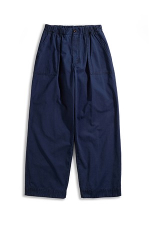 코튼 베이커 밴딩 팬츠 - 네이비