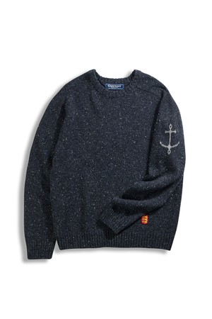 네프사 새들 스웨터 - 블랙