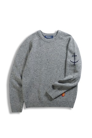 네프사 새들 스웨터 - 그레이