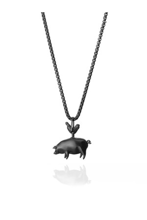 펜던트 목걸이 - 블랙X블랙