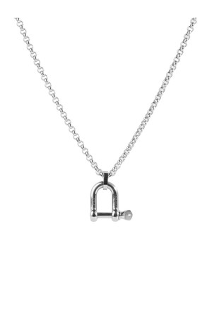 D-샤클 목걸이 - 실버X실버