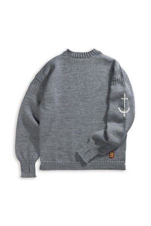 피셔맨 홀가먼트 스웨터 - 미드 그레이