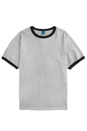 링거 반팔 티셔츠 - 피그먼트 애쉬