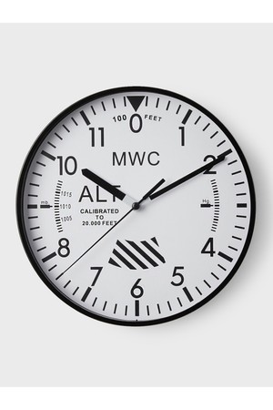 고도계 화이트 벽시계 (무소음)