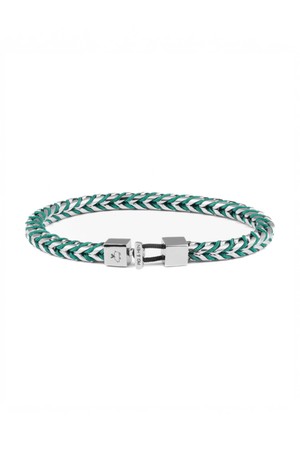 카테나 폭스테일 팔찌 - 파티나그린X실버