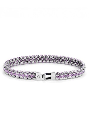 (여성) 카테나 베니션 7 팔찌 - 라일락퍼플X실버