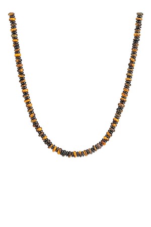 브론타이드 스톤 목걸이 - 타이거아이X블랙