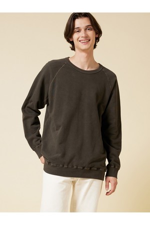 피그먼트 다잉 헤비코튼 맨투맨 - 블랙