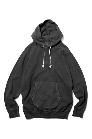 피그먼트 다잉 헤비코튼 후드 맨투맨 - 블랙