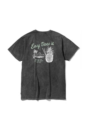 피냐 반팔 티셔츠 - 블랙 샌드 워시