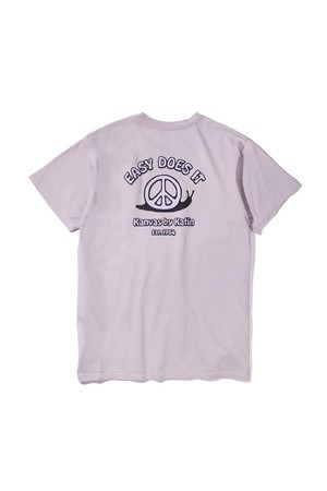 스네일 반팔 티셔츠 - 피그먼트 라이트 라벤더