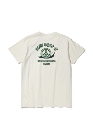 스네일 반팔 티셔츠 - 빈티지 화이트