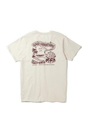 바이브레이션 반팔 티셔츠 - 빈티지 화이트