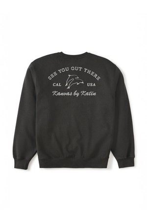 브리치 크루넥 스웻셔츠 - 블랙 워시