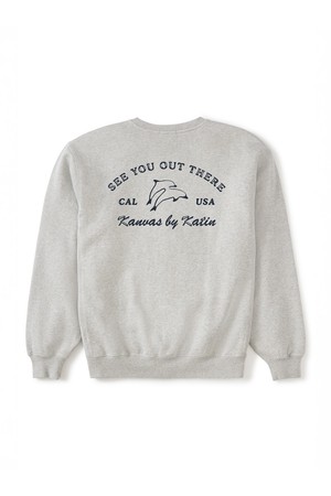 브리치 크루넥 스웻셔츠 - 헤더 그레이