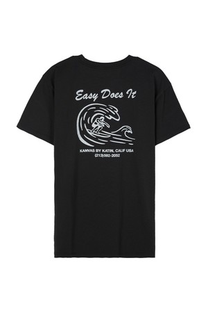 쇼어리 반팔 티셔츠 - 블랙 워시