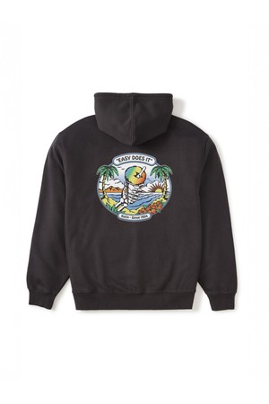 칠린 후드티 - 블랙 워시