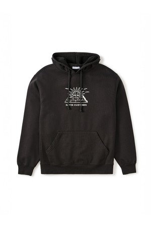 피크 후드티 - 블랙 워시