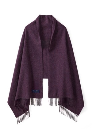 메리노울 숄 70cm - 퍼플 헤더