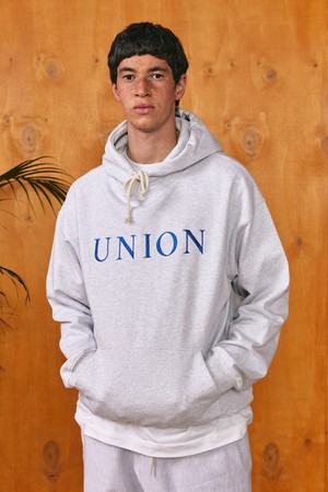 union sweat hood grey