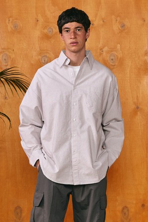 oxford shirt stripe beige