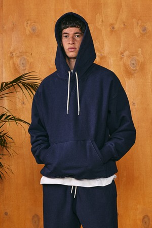 heavy weight sweat hoodie navy