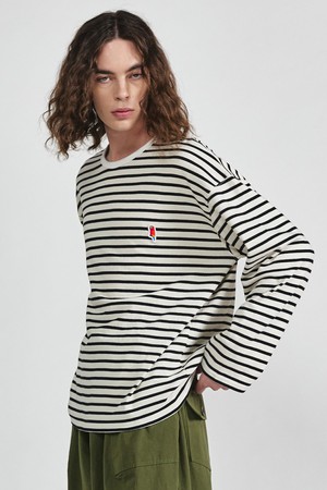 parrot stripe long sleeve t-shirt white