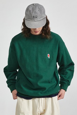 parrot sweat shirt deep green