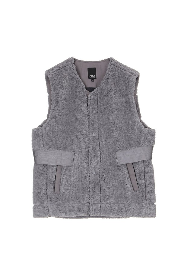 nau - 베스트 - U BEAVER FLEECE VEST(GY)