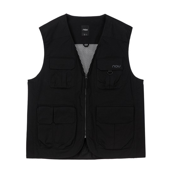 봄 립스탑 포켓 베스트 Black