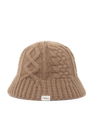 겨울 니트 버킷햇 Brown