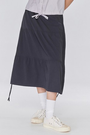 시어서커 티어드 스커트 Black