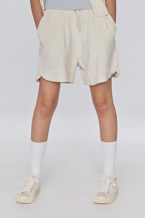 W 오가닉 테리 하프 팬츠 Ivory