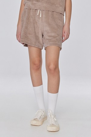 W 오가닉 테리 하프팬츠 Taupe