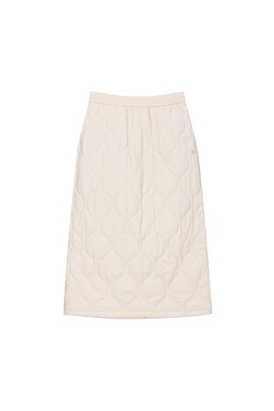 W 코지 경량 패딩 스커트 R Light Beige