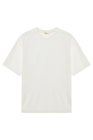 와플 오버핏 반팔 티셔츠 Ivory