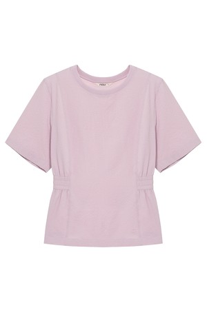 W 시어서커 반팔 티셔츠 Grayish Pink