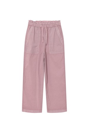W 가먼트다잉 뱀부 세미루즈 팬츠 Grayish Pink