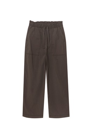 W 가먼트다잉 뱀부 세미루즈 팬츠 Brown