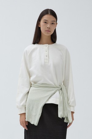 W 리버서블 스웻 맨투맨 Ivory