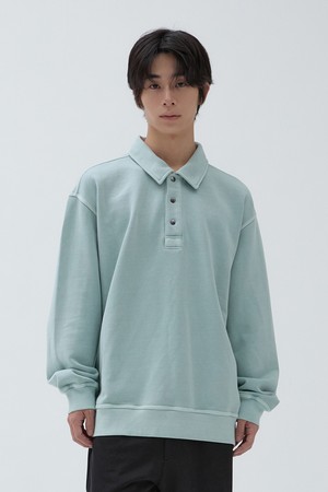 가먼트다잉 워케이션 스웻 맨투맨 Grayish Blue
