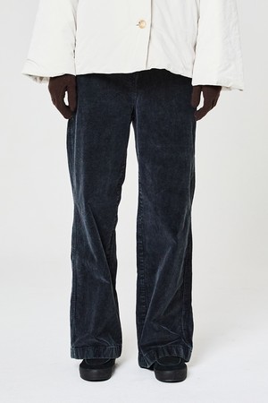 W 가먼트다잉 코듀로이 세미루즈 팬츠 Navy