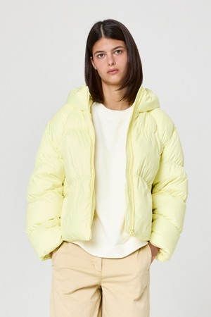 W 글램 셔링 후드 다운 Lemon