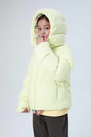 KIDS W 글램 셔링 후드 다운 Lemon