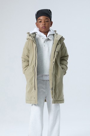 KIDS 어센틱 야상 다운 코트 Light Khaki Beige